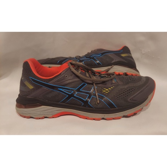 Asics Mens Gray Black GT-2000 7 Trail Running Shoes Sneakers #1011A179 Size 12 - Picture 1 of 15
